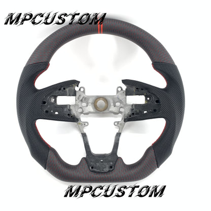 Mpcustom for Honda 10th Gen Civic 2016+ carbon fiber steering wheel round top