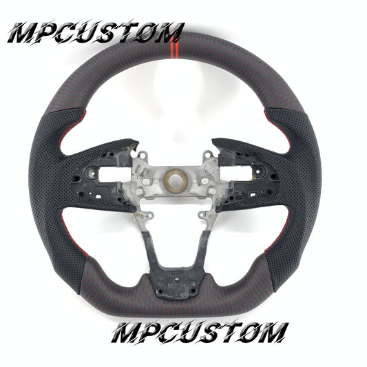 Mpcustom for Honda 10th Gen Civic 2016+ carbon fiber steering wheel round top