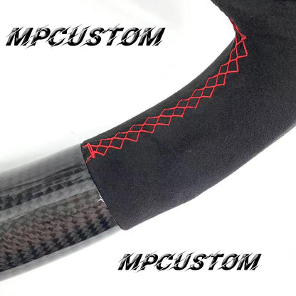 Mpcustom for Subaru 2015-2021 carbon fiber steering wheel red stripe line and red stitching