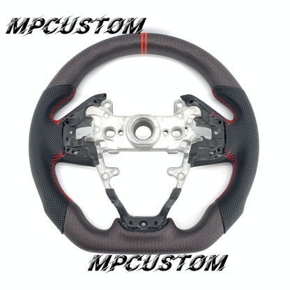 Mpcustom for Honda 10th Gen Civic 2016+ carbon fiber steering wheel matte and flat bottom and round top