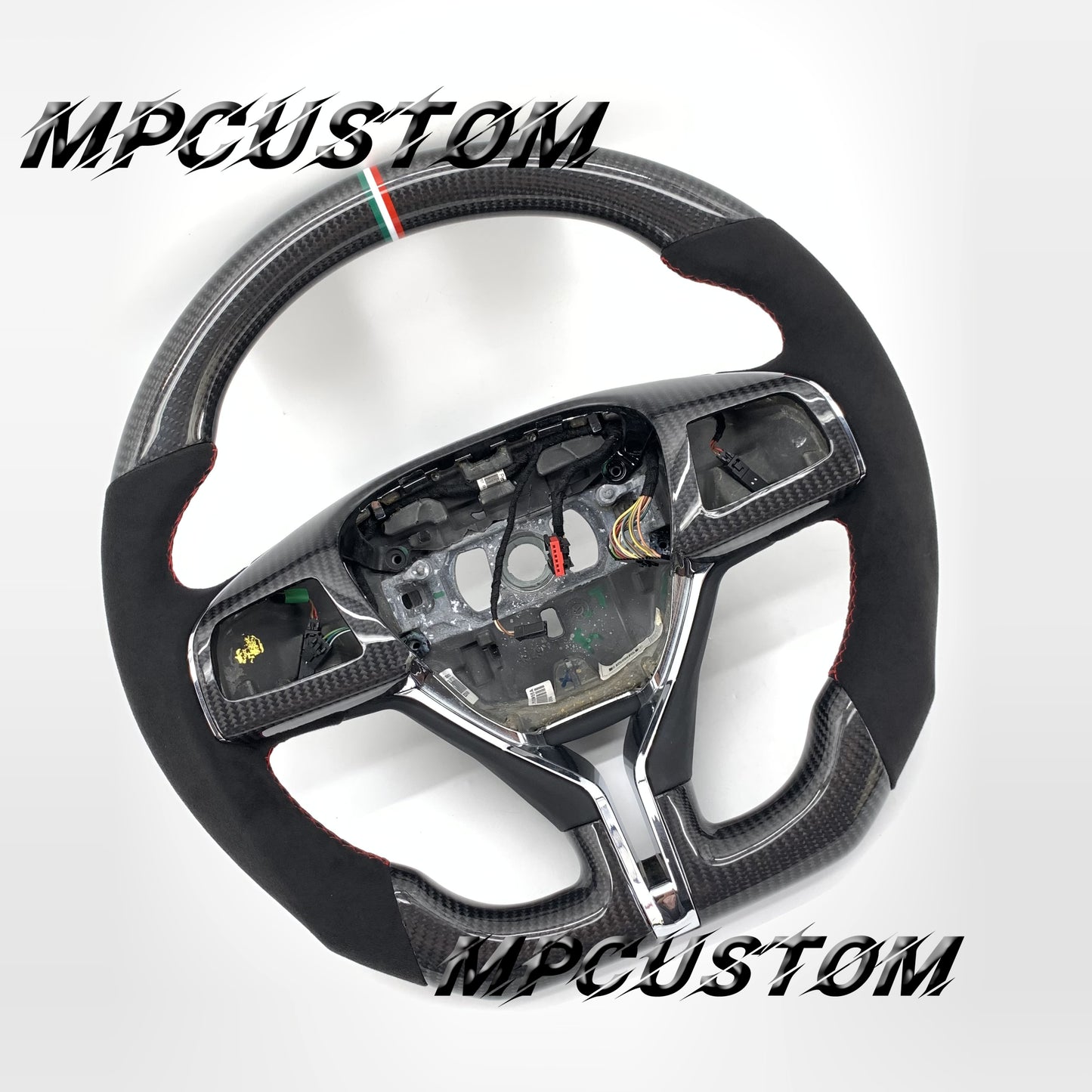 Mpcustom for Maserati Ghibli 2014-2019 carbon fiber steering wheel gloss and flat bottom