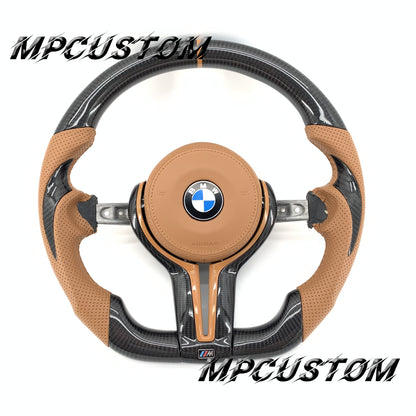 Mpcustom for BMW 6 series F06/F13/F12 carbon fiber steering wheel brown stripe line