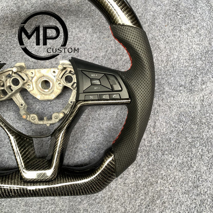 MPCUSTOM Fit For Nissan 2019-2025 Sylphy Altima Versa Sentra carbon fiber steering wheel black perforated leather