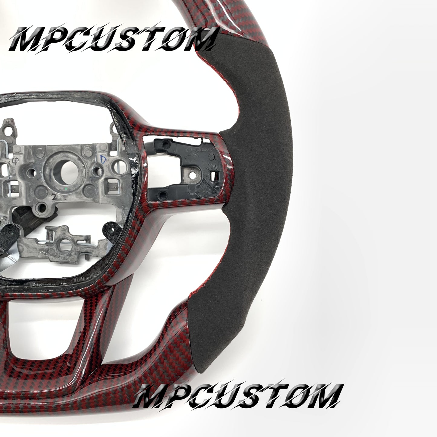 Mpcustom for Honda 11th gen Civic carbon fiber steering wheel flat bottom