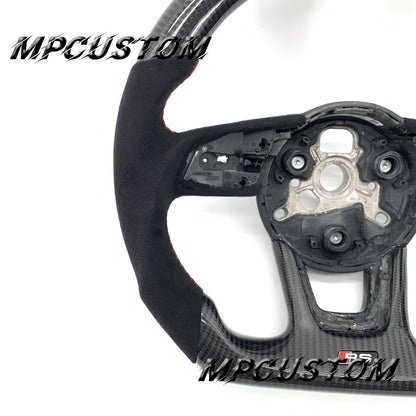 Mpcustom for Audi B9 S3 2017-2020 carbon fiber steering wheel