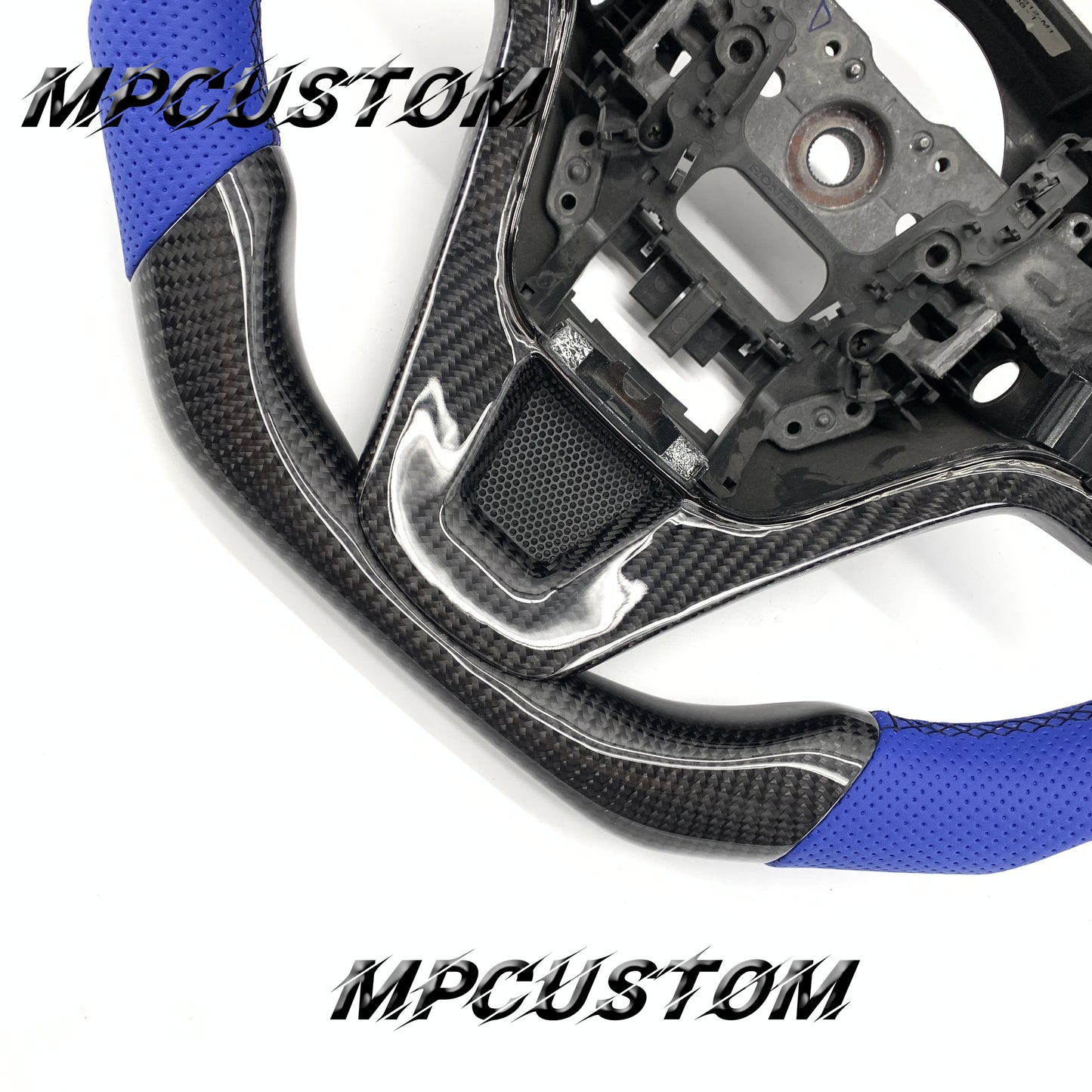 Mpcustom for Honda CRV 2007-2011 carbon fiber steering wheel blue stitching