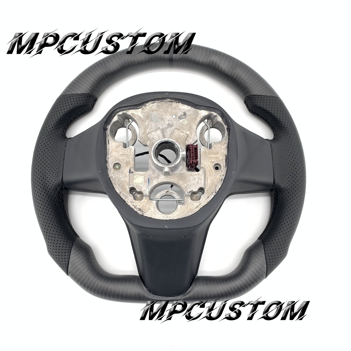 Mpcustom for Tesla model 3 Y 2022 carbon fiber steering wheel round top