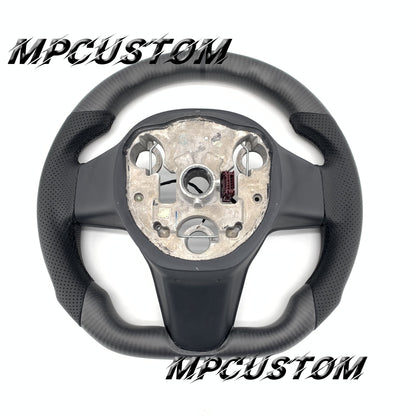 Mpcustom for Tesla model 3 Y 2022 carbon fiber steering wheel round top