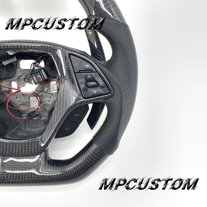 Mpcustom for Chevrolet Corvette C7 2014-2019 carbon fiber steering wheel yellow stitching