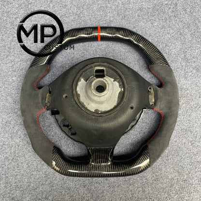 MPCUSTOM Fit For Maserati GT Granturismo Sport 2008-2019 Custom carbon fiber steering wheel gray Alcantara red center line