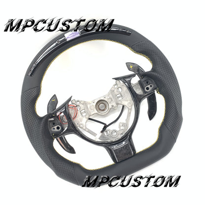 Mpcustom for Toyota 86 BRZ FRS 2017-2019 carbon fiber steering wheel yellow stitching