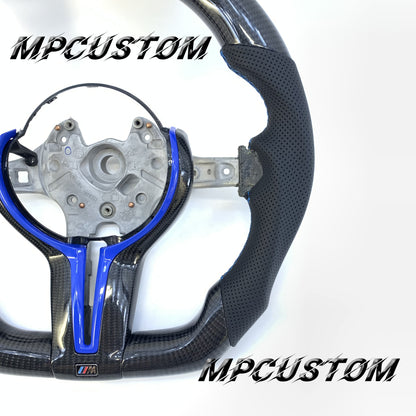 Mpcustom for BMW 4 series F32/F33/F36 carbon fiber steering wheel blue stitching