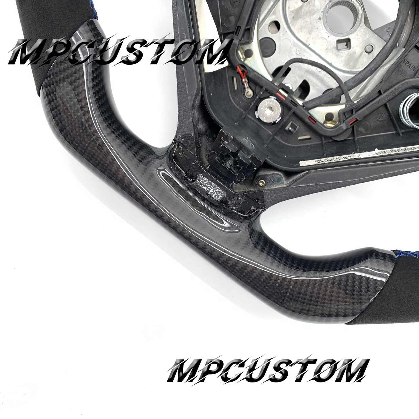 Mpcustom for Volvo S60 2005-2009 carbon fiber steering wheel round top