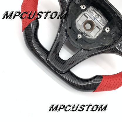 Mpcustom for Mercedes Benz c180 c300 carbon fiber steering wheel gloss