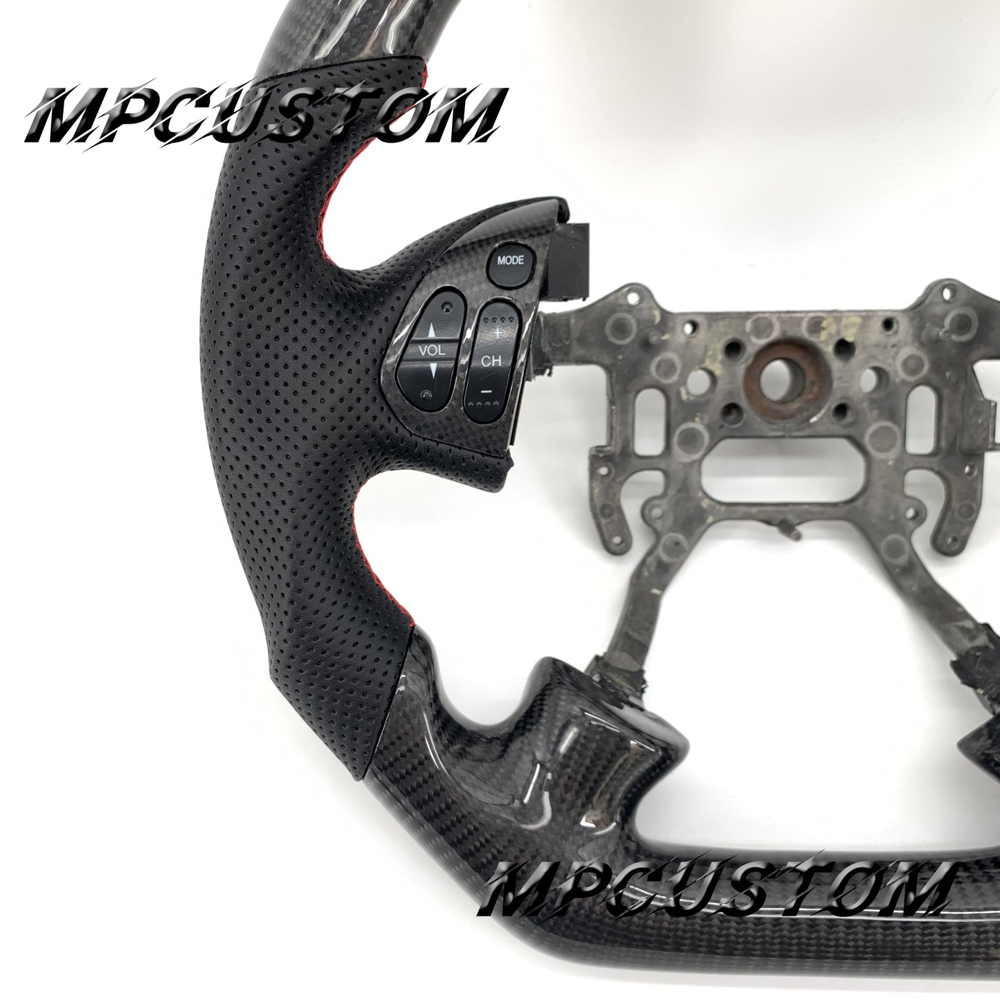 Mpcustom for Acura TL 2004-2006 carbon fiber steering wheel flat bottom