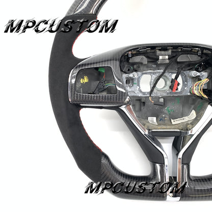 Mpcustom for Maserati Ghibli 2014-2019 carbon fiber steering wheel gloss and flat bottom