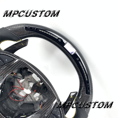 Mpcustom for Chevrolet Corvette C7 2014-2019 carbon fiber steering wheel yellow stitching