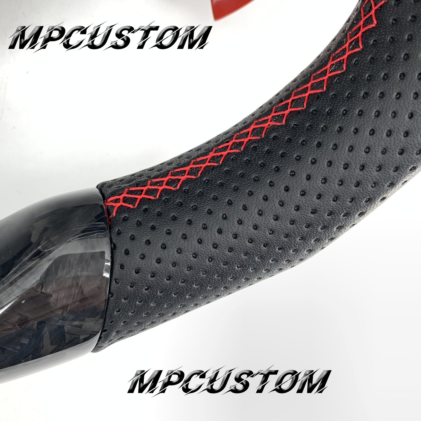 Mpcustom for Honda 8th Gen Civic 2009-2013 carbon fiber steering wheel falt bottom and gloss