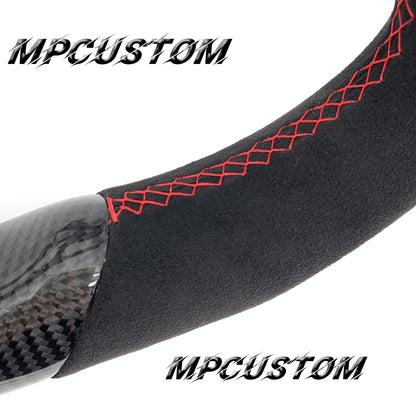 Mpcustom for Nissan 370z Juke z34 carbon fiber steering wheel gloss and red stripe line