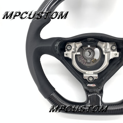 Mpcustom for Porsche 996 carbon fiber steering wheel gloss and red stripe line