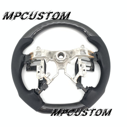 Mpcustom for Toyota Highlander 2007-2011 carbon fiber steering wheel black stitching