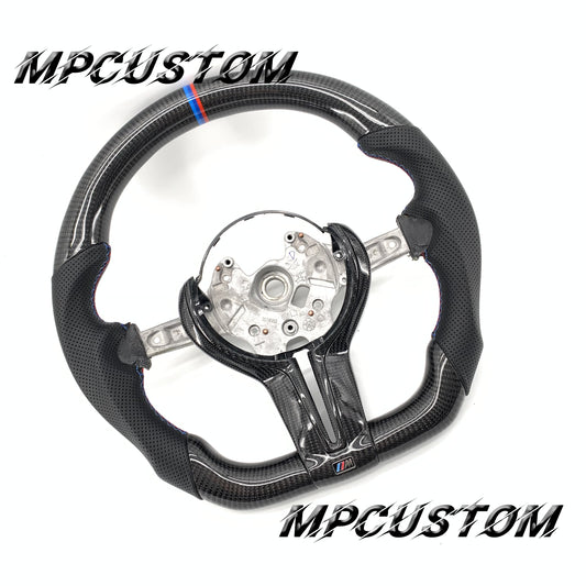 Mpcustom for BMW 5 series F10/F11 carbon fiber steering wheel falt bottom