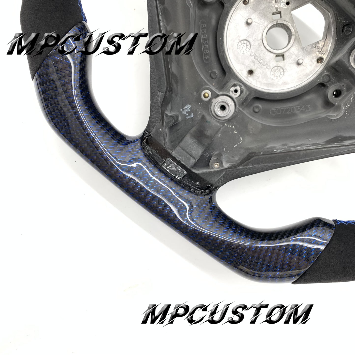 Mpcustom for Volvo S60 2005-2009 carbon fiber steering wheel flat top