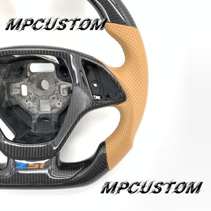 Mpcustom for Chevrolet Corvette C7 2014-2019 carbon fiber steering wheel gloss