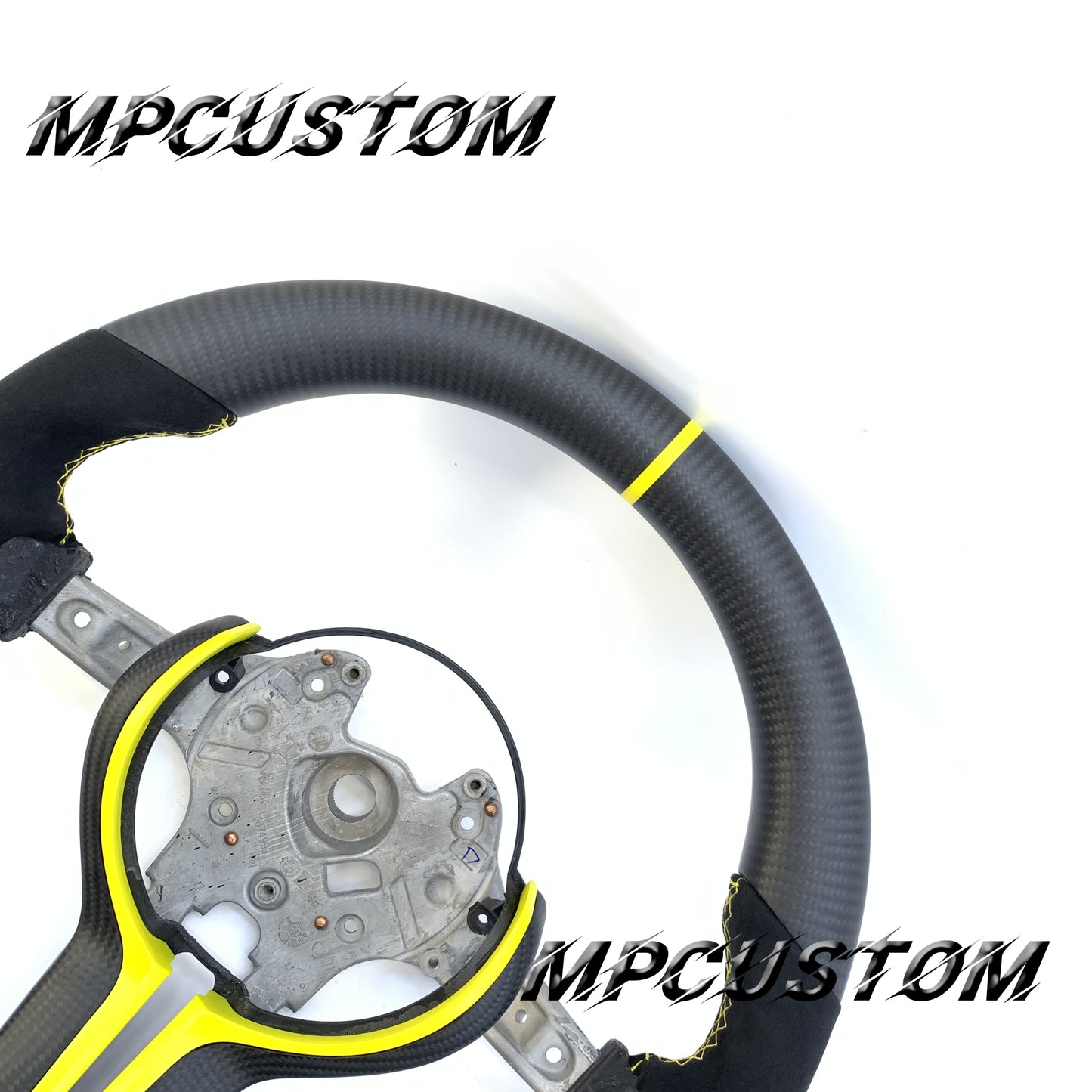 Mpcustom for BMW 6 series F06/F13/F12 carbon fiber steering wheel yellow stripe line