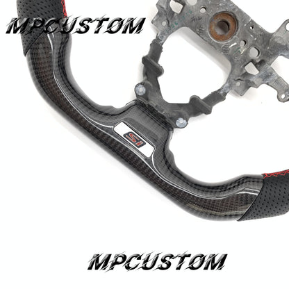 Mpcustom for Honda 9th Gen Civic 2012-2015 carbon fiber steering wheel flat top