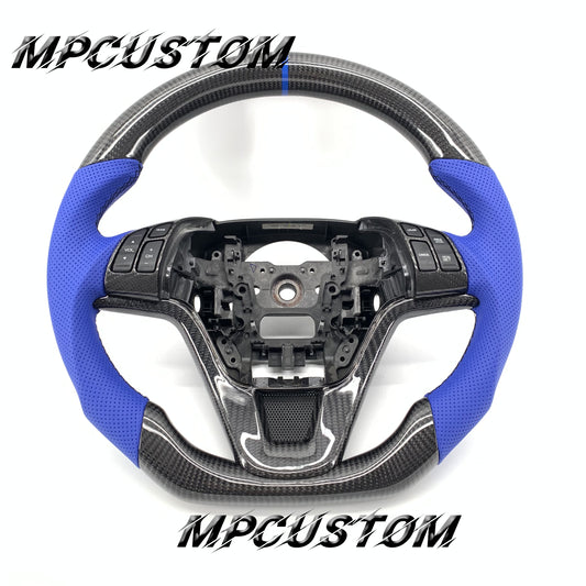 Mpcustom for Honda CRV 2007-2011 carbon fiber steering wheel blue stitching