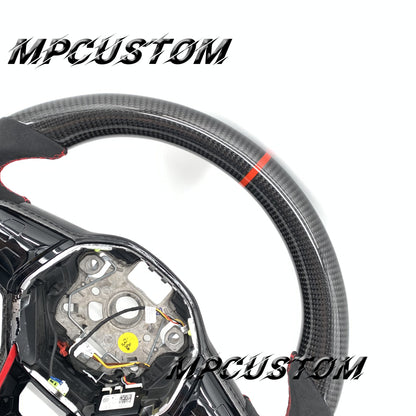 Mpcustom for Volkswagen MK8 carbon fiber steering wheel red stripe line
