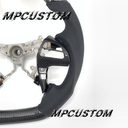 Mpcustom for Toyota Highlander 2007-2011 carbon fiber steering wheel black stitching