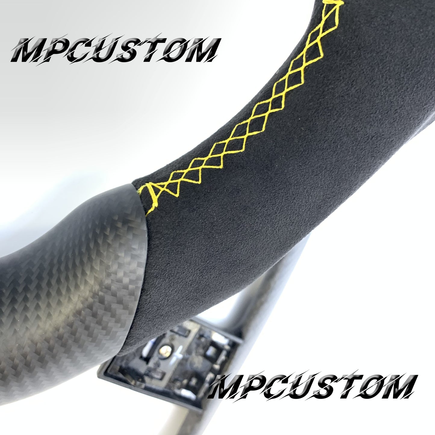 Mpcustom for BMW M2 F87/M3 F80/M4 F82/F83/M5F10/F90 carbon fiber steering wheel yellow stripe line
