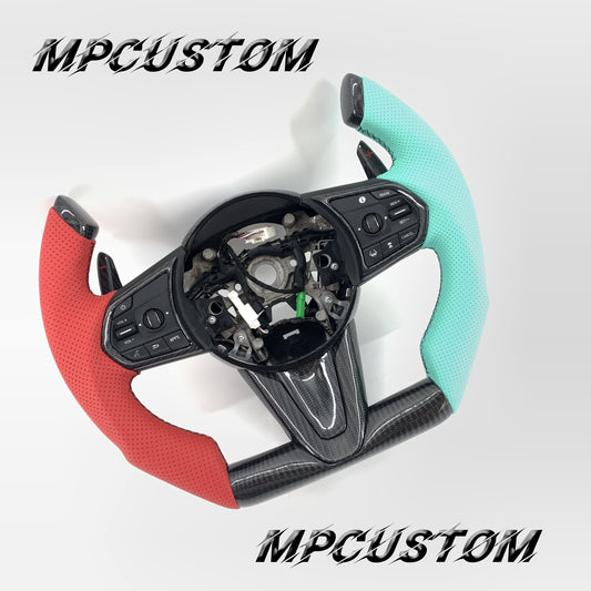 Mpcustom for Acura RDX 2019-2021 carbon fiber steering wheel black stitching