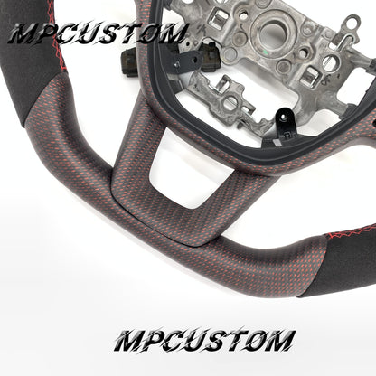 Mpcustom for Honda 11th gen Civic carbon fiber steering wheel round top