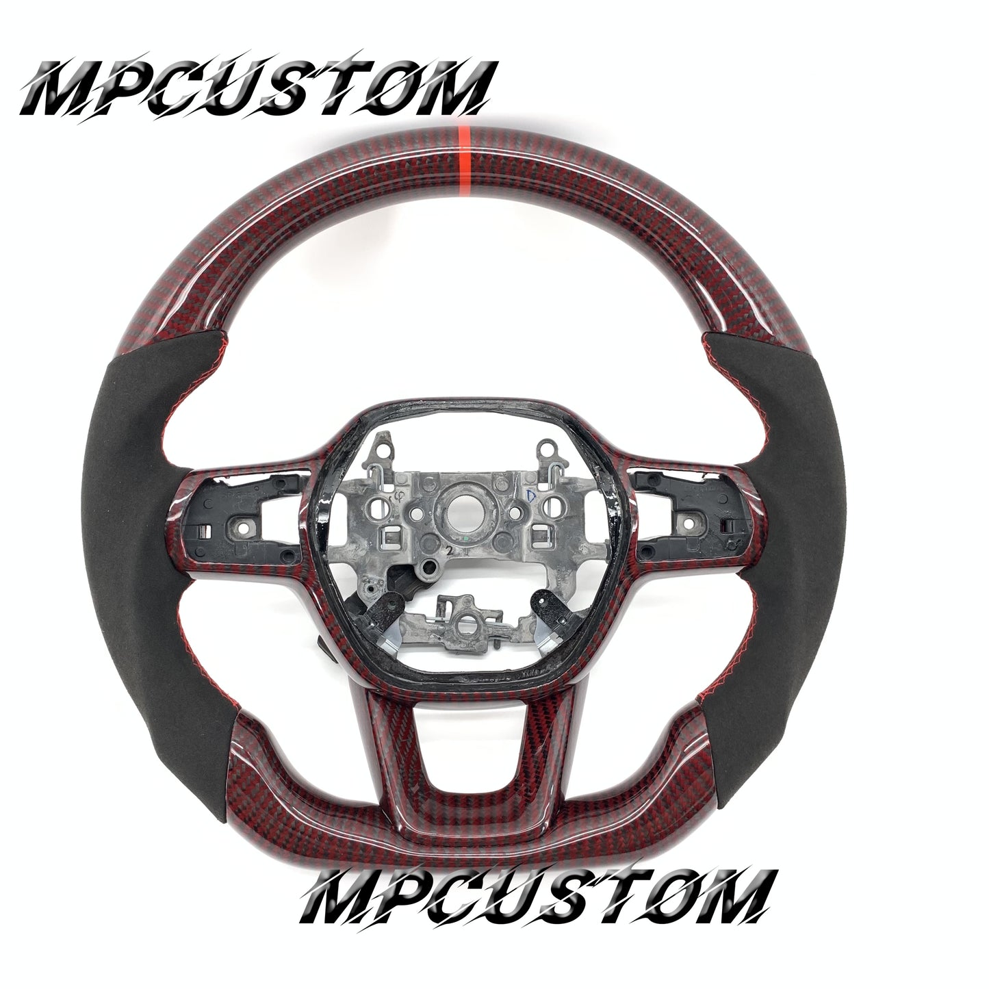 Mpcustom for Honda 11th gen Civic carbon fiber steering wheel flat bottom