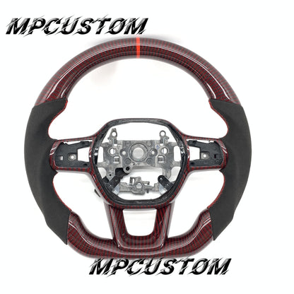 Mpcustom for Honda 11th gen Civic carbon fiber steering wheel flat bottom