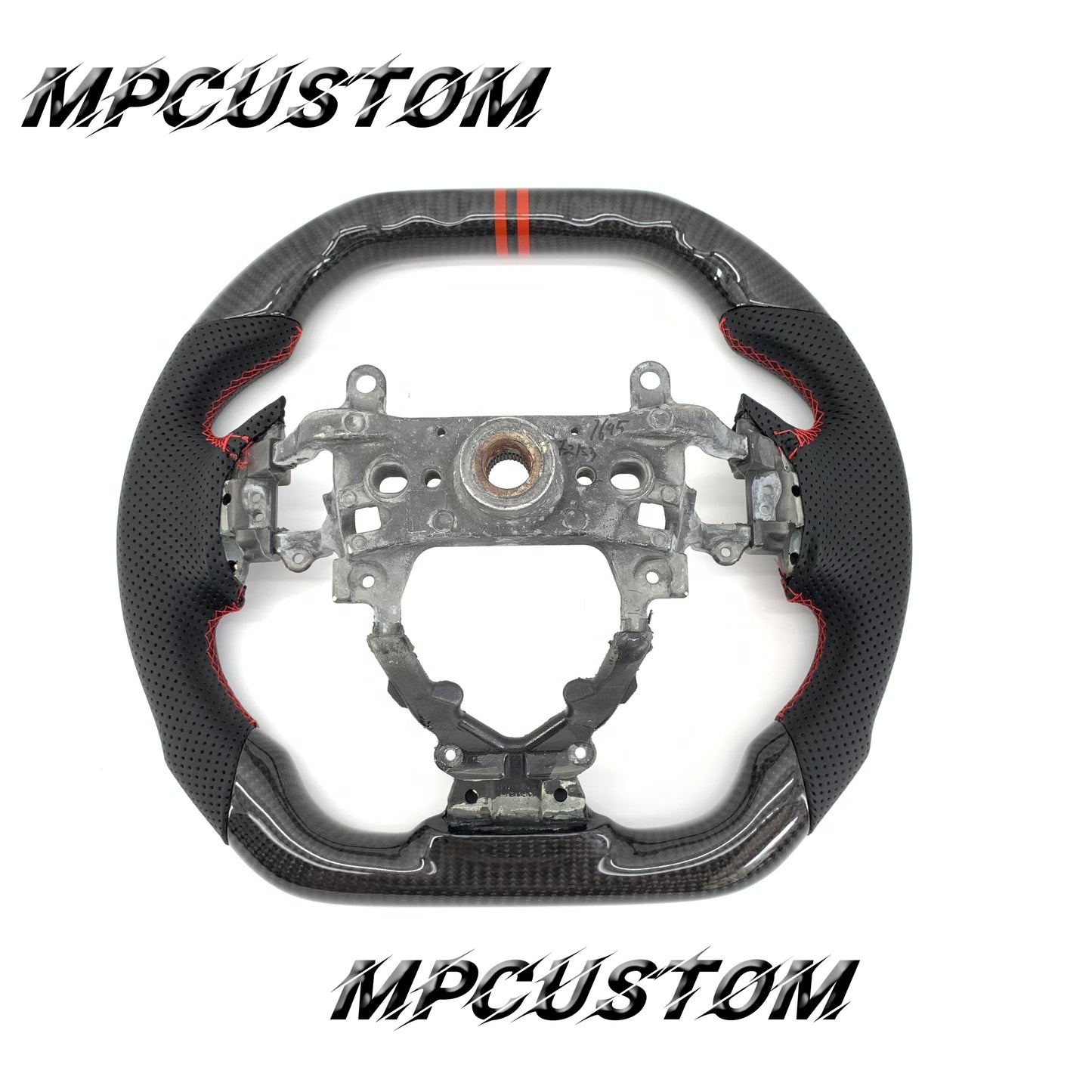Mpcustom for Honda 9th Gen Civic 2012-2015 carbon fiber steering wheel flat top