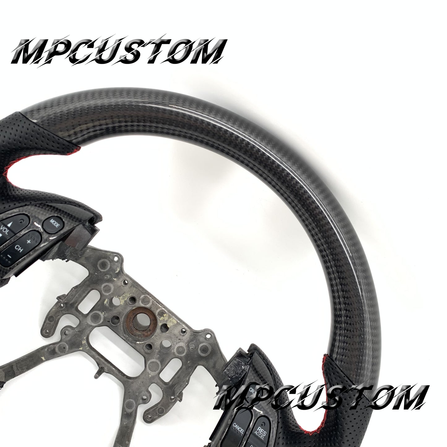 Mpcustom for Acura TL 2004-2006 carbon fiber steering wheel flat bottom