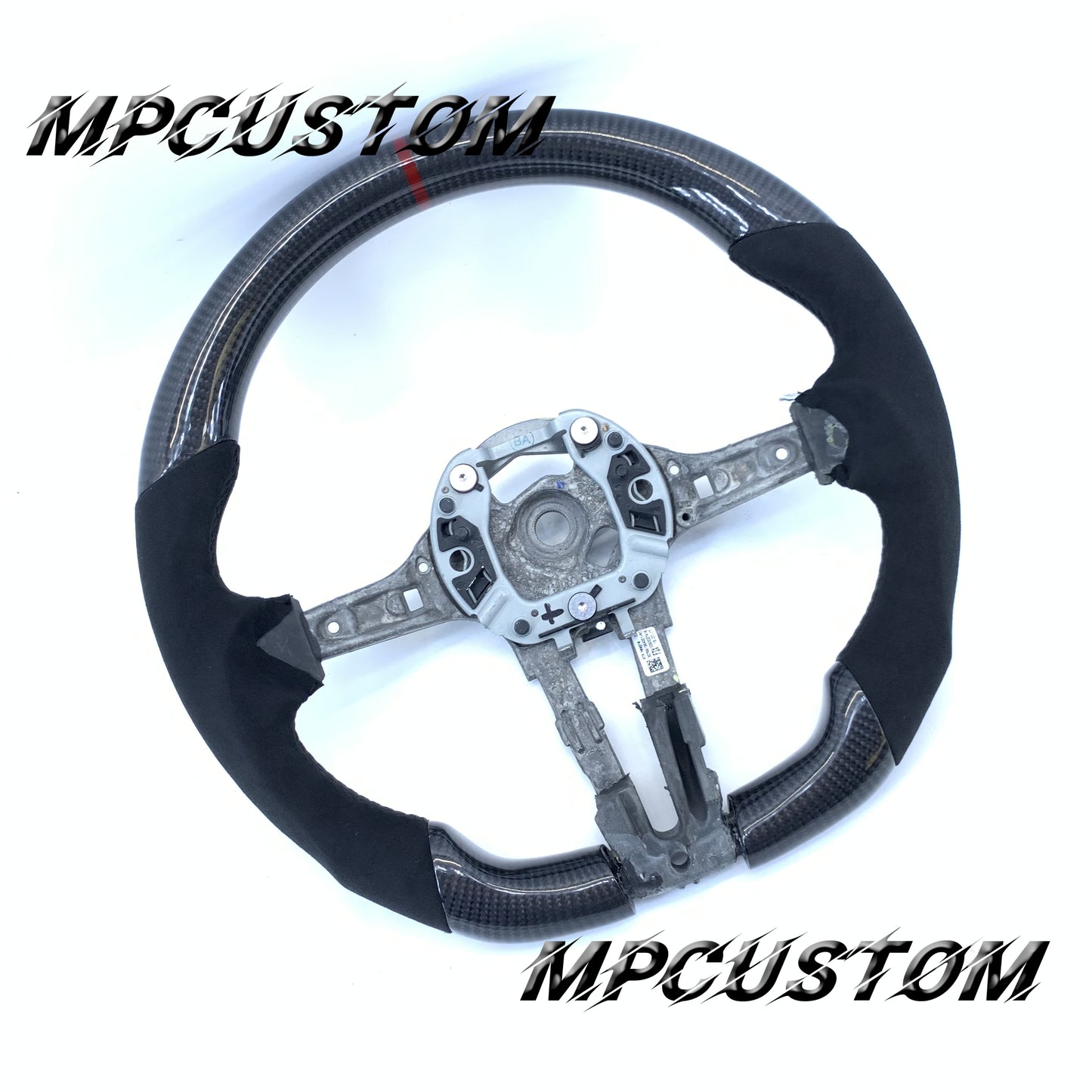 Mpcustom for BMW M3 carbon fiber steering wheel red stripe line