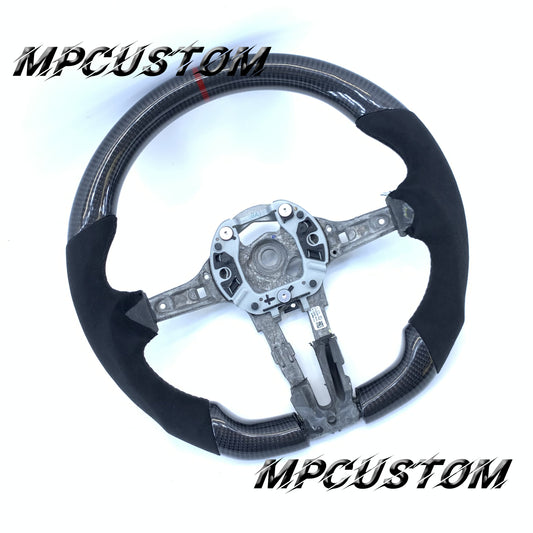Mpcustom for BMW M3 carbon fiber steering wheel red stripe line