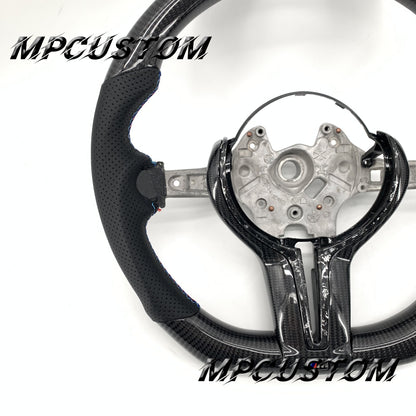 Mpcustom for BMW 5 series F10/F11 carbon fiber steering wheel blue stripe line