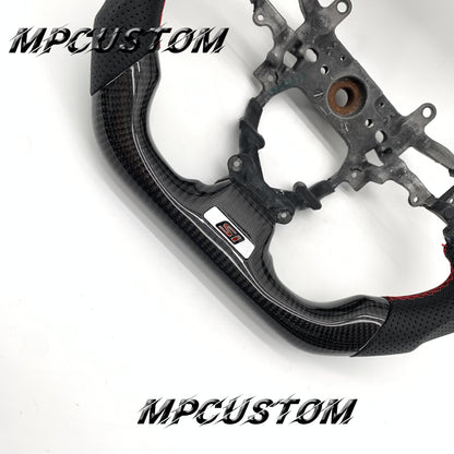 Mpcustom for Honda 9th Gen Civic 2012-2015 carbon fiber steering wheel round top and falt bottom