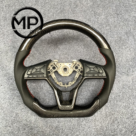 MPCUSTOM Fit For Nissan 2019-2025 Sylphy Altima Versa Sentra carbon fiber steering wheel black perforated leather