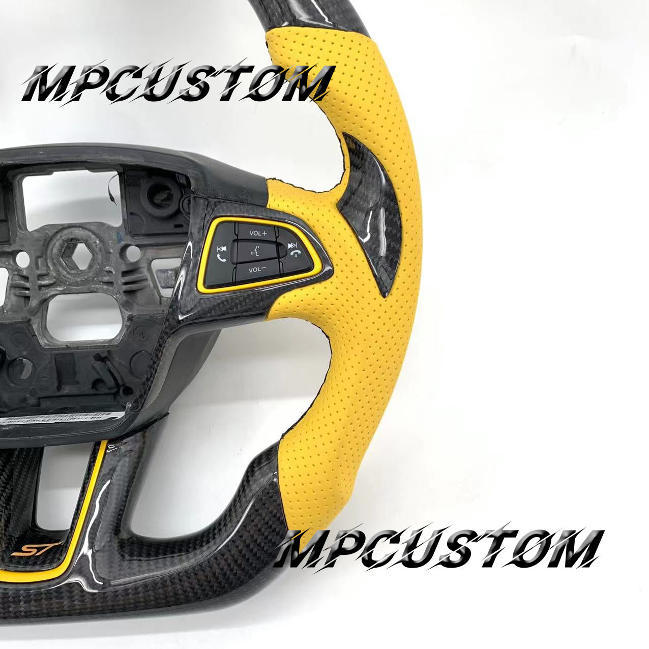 Mpcustom for Ford Focus MK3 ST RS carbon fiber steering wheel gloss carbon fiber