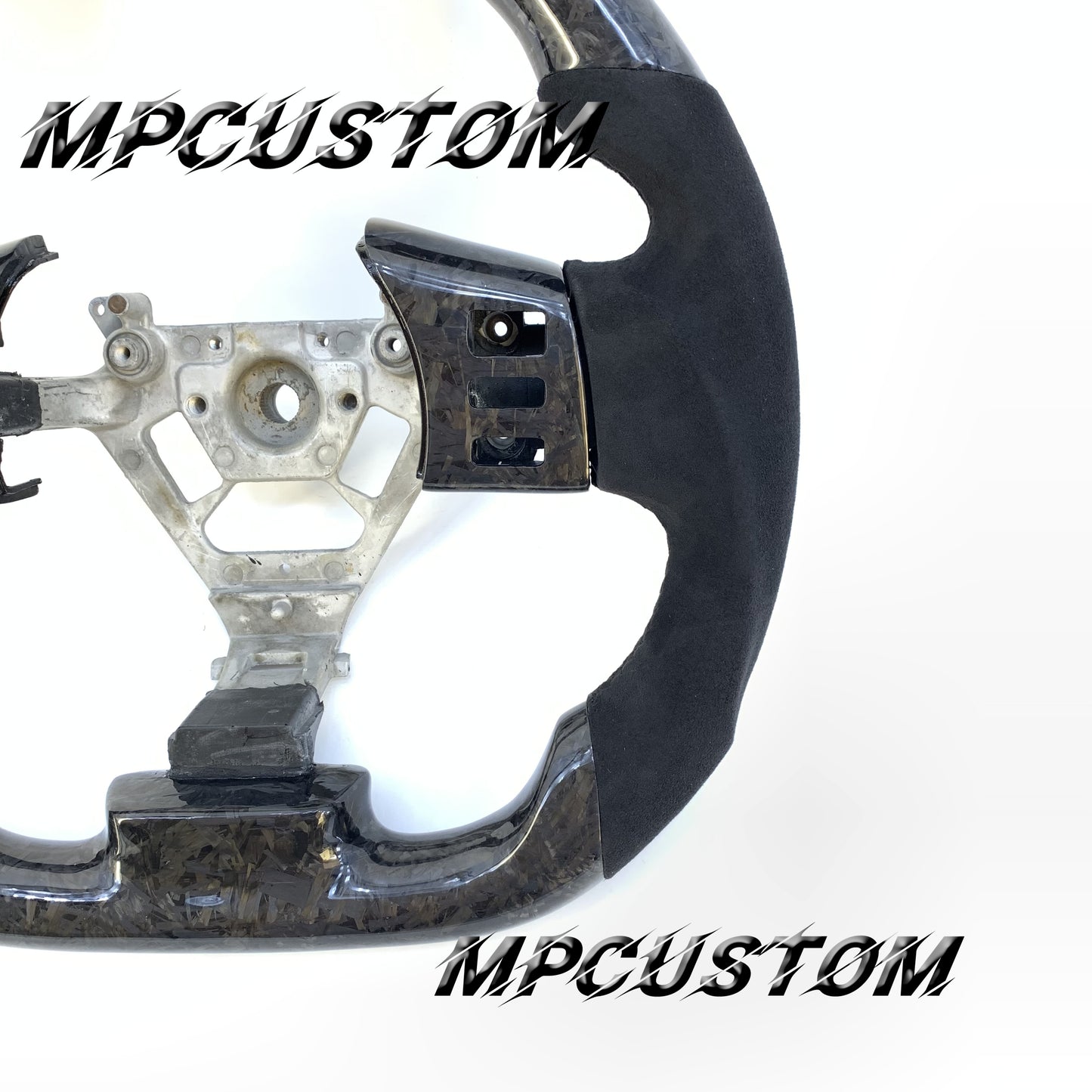 Mpcustom for Nissan 350z 2002-2009 carbon fiber steering wheel gloss and flat bottom