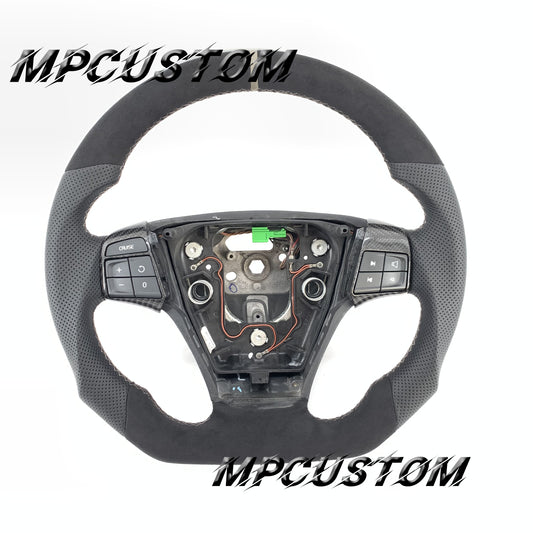Mpcustom for Volvo S40 2008 carbon fiber steering wheel round top