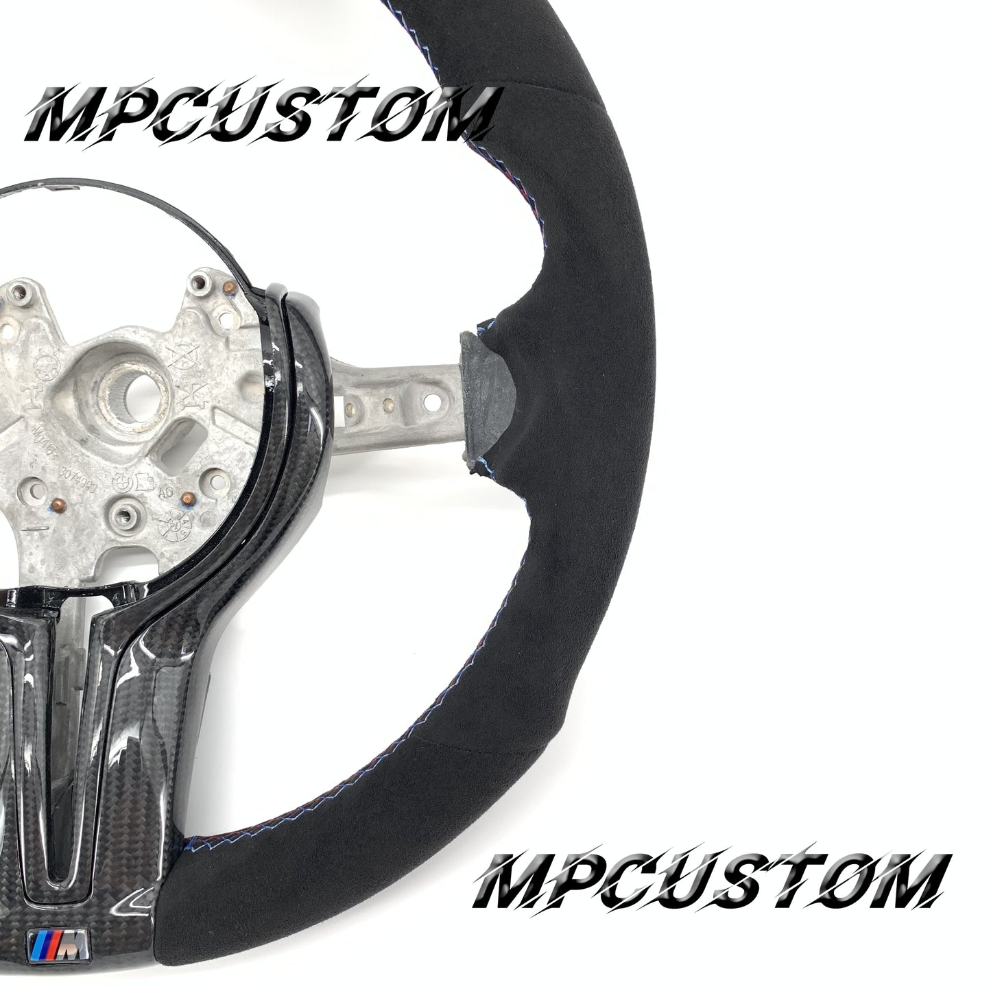 Mpcustom for BMW 1 series F20/F21/F40 carbon fiber steering wheel round top and led