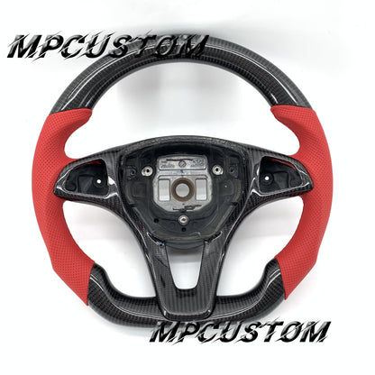 Mpcustom for Mercedes Benz c180 c300 carbon fiber steering wheel gloss